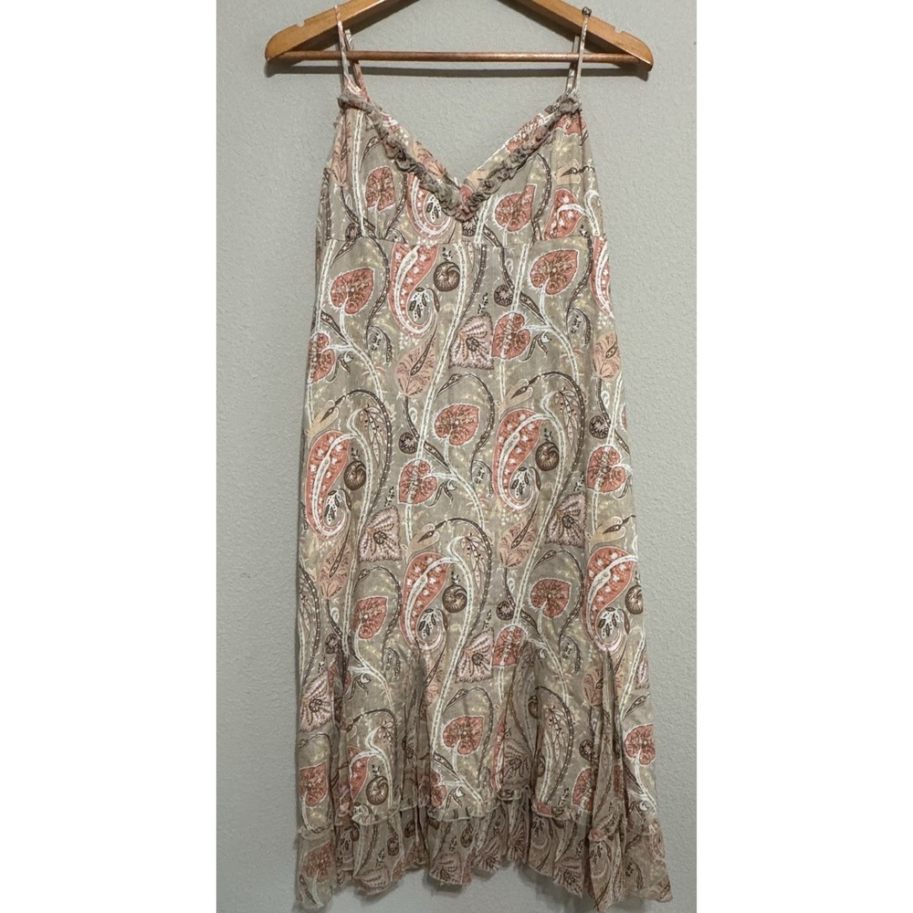 GIANNI BINI Women's Sz 10 Dress Linen Boho Cottagecore Sleeveless‎ Whimsy Fairy